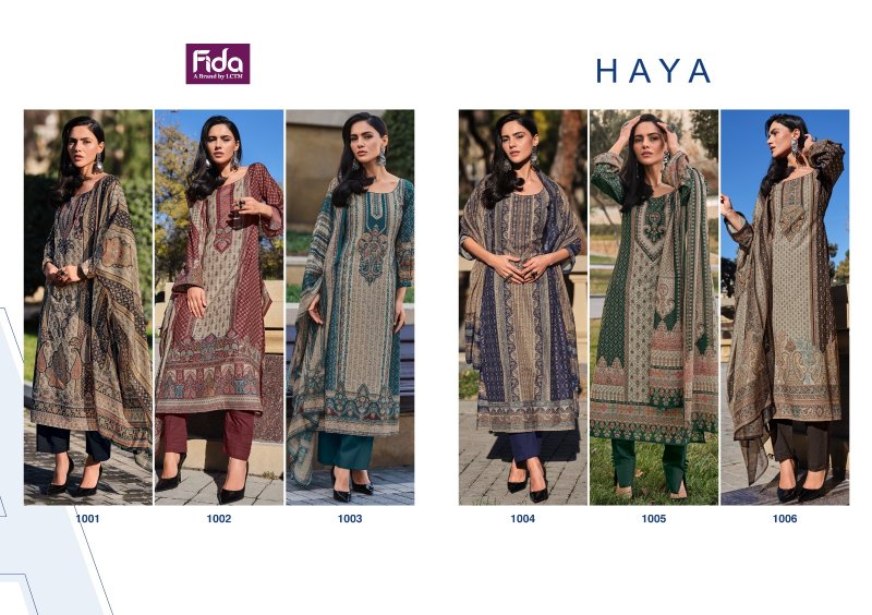 Haya By Fida Digital Printed Cotton Dress Material Wholesale
