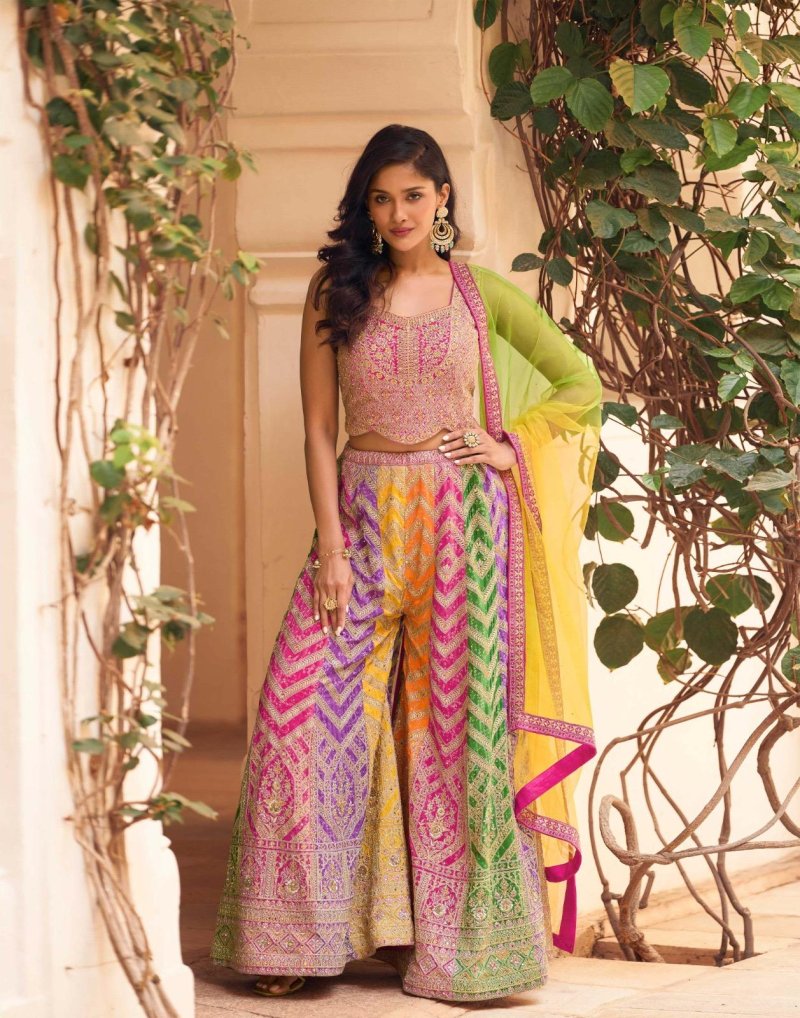 Muskan By Sayuri Chinon Silk Indo Western