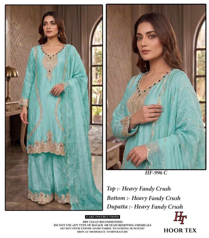 Hoor Tex 996 A To D Fandy Crush Salwar Kameez 