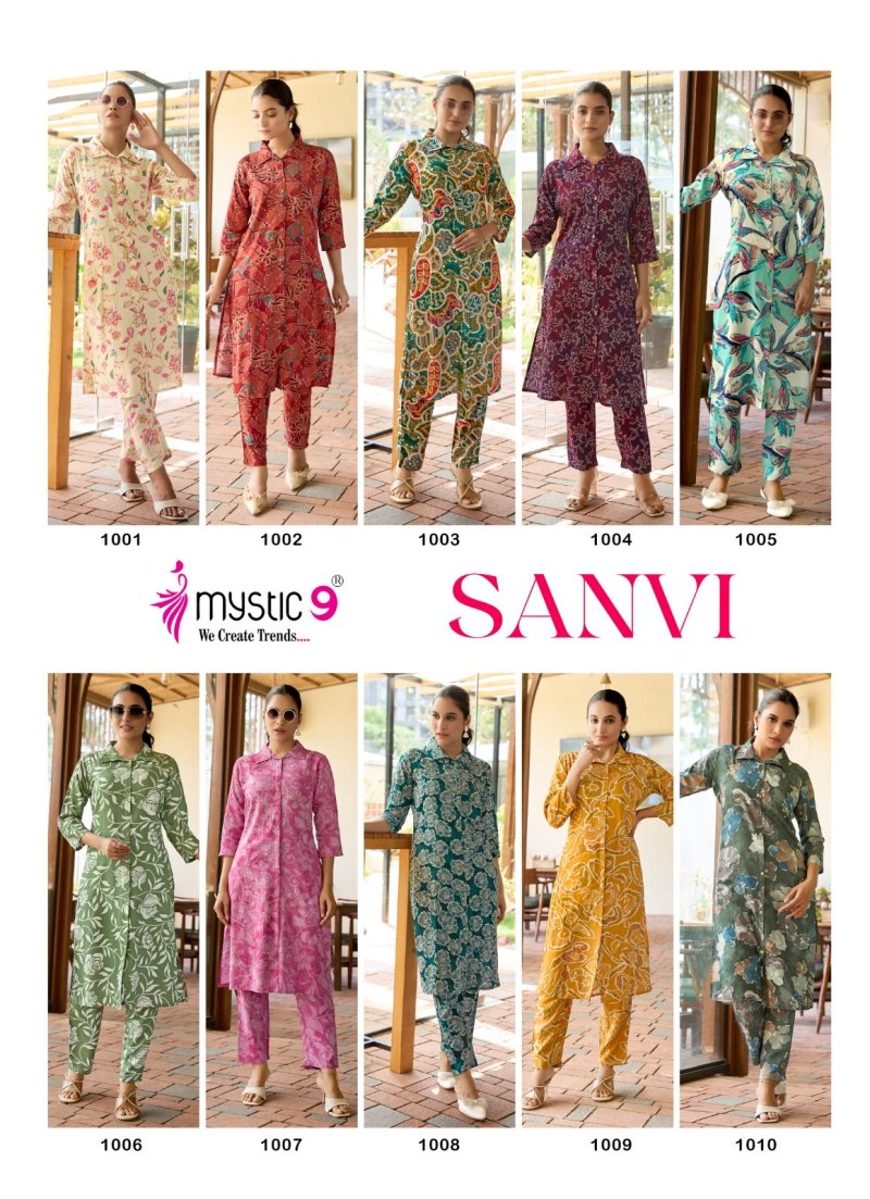 Saanvi Vol 1 By Mystic 9 Viscose Printed Co Ord Set