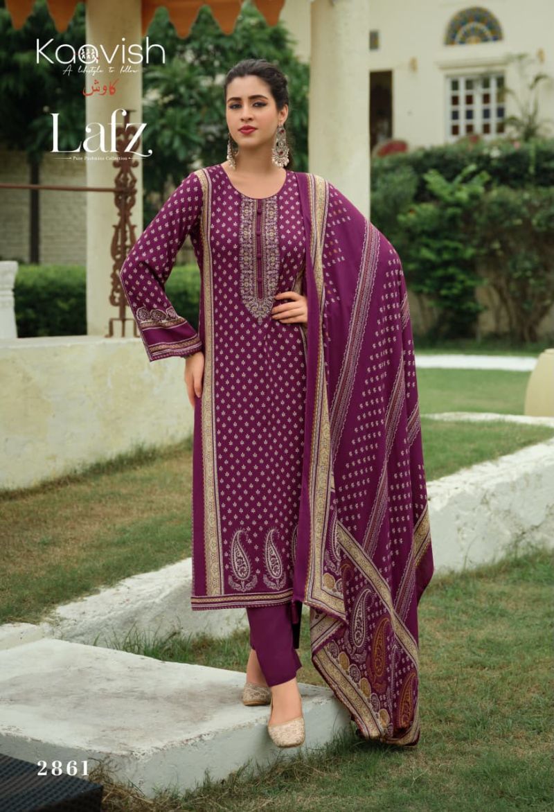 Lafz By Kaavish Viscose Pashmina Dress Material