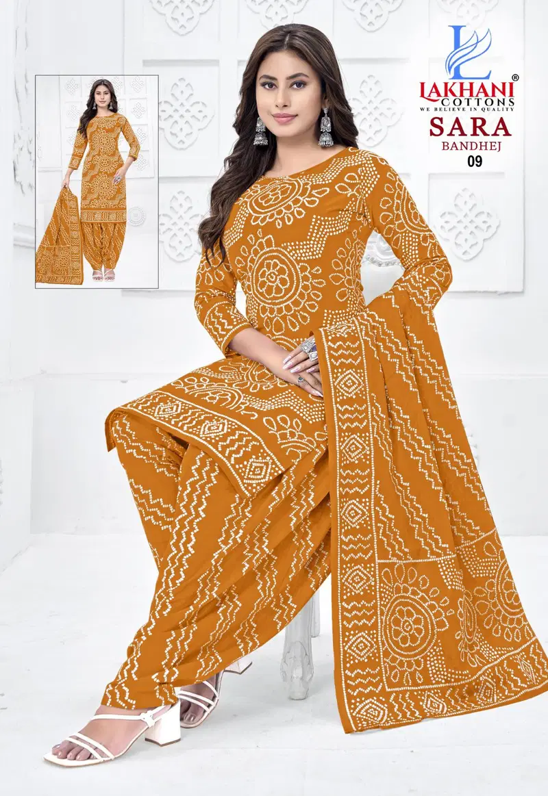 Sara Bandhej Vol 1 By Lakhani Pure Cotton Dress Material Wholesale Online -  The Ethnic World