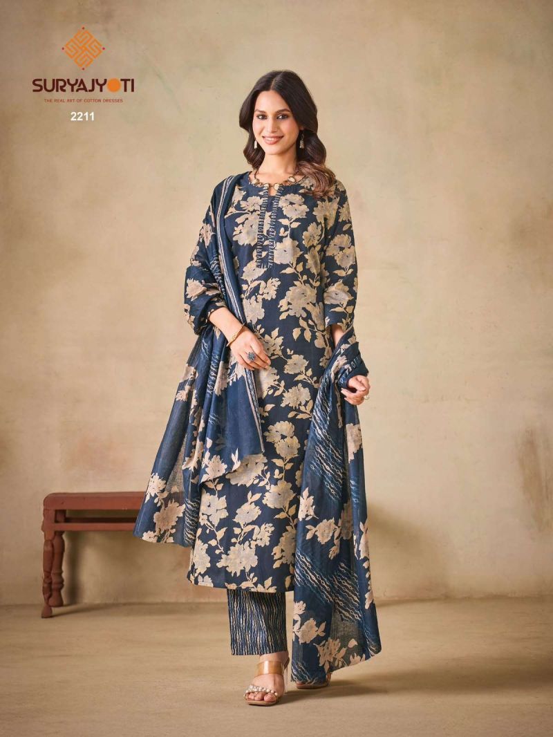 Zion Cotton Vol 22 By Suryajyoti Printed Cotton Readymade Dress