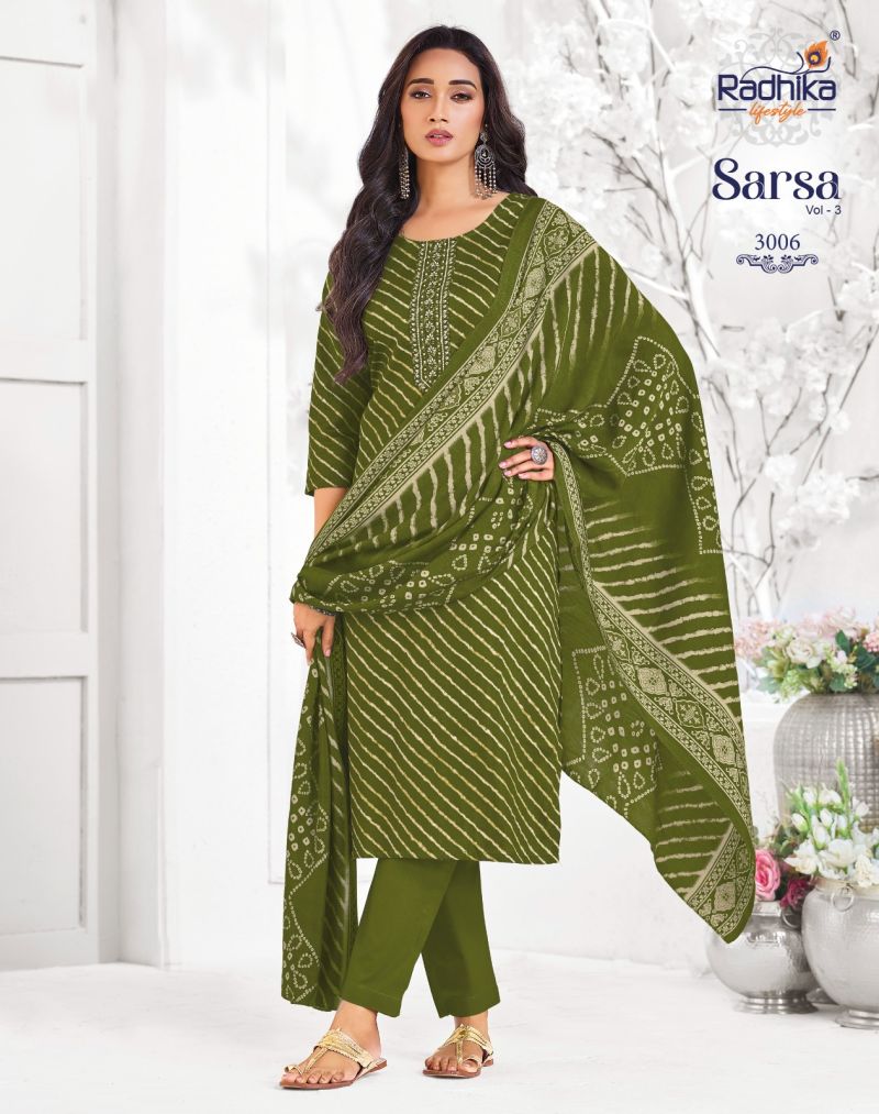 Sarsa Vol 3 By Radhika Jam Satin Kurti With Bottom Dupatta 