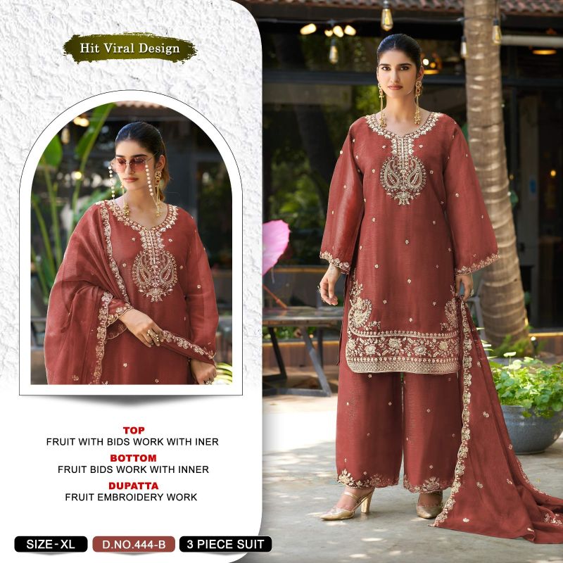 Khas 444 A To D Fandy Crush Satin Readymade Pakistani Suits 