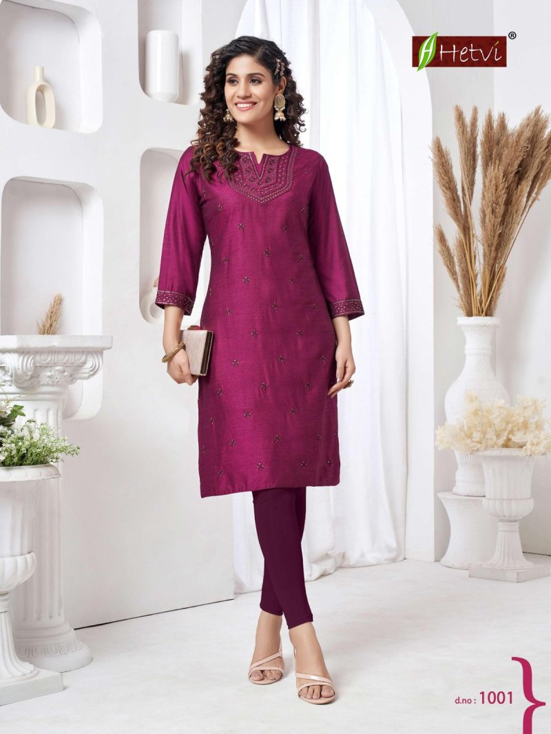 Devki By Hetvi Heavy Rayon Embroidered Kurtis Suppliers In India - The ...