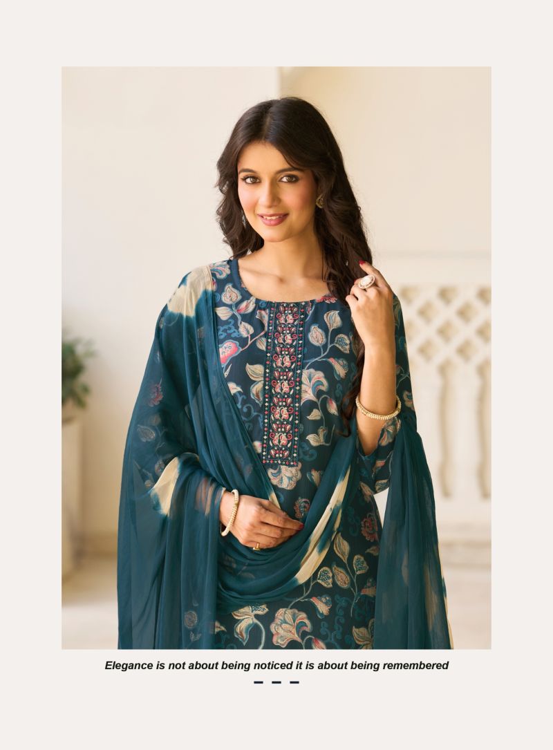 Sirin Vol 9 By Radhika Vertican Foil Printed Kurti With Bottom Dupatta