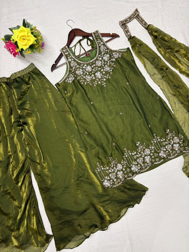 KF 2116 Kalaai Frendy Satin Embroidery Readymade Suits