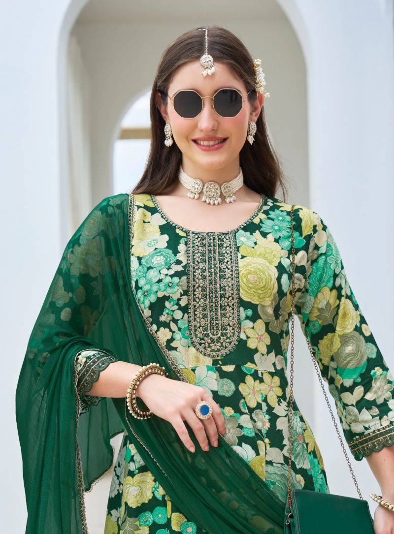 Anarkali Vol 10 By Radhika Rayon With Foil Printed Anarkali Kurti Set
