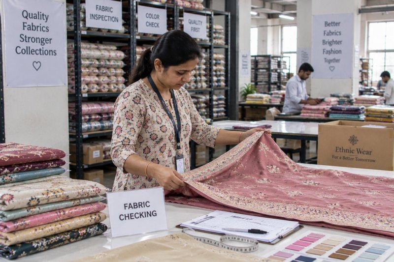 Wholesale ethnic wear product quality checking