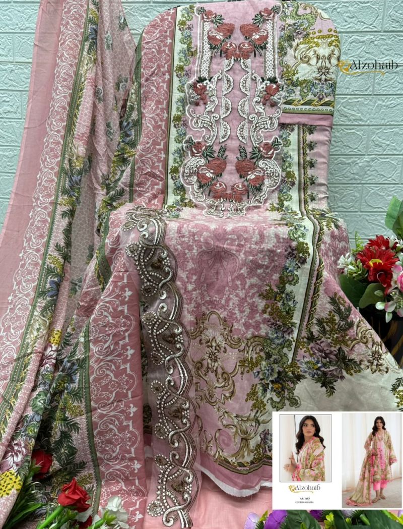 Shifa Vol 1 By Alzohaib Cotton Dupatta Cotton Salwar Kameez