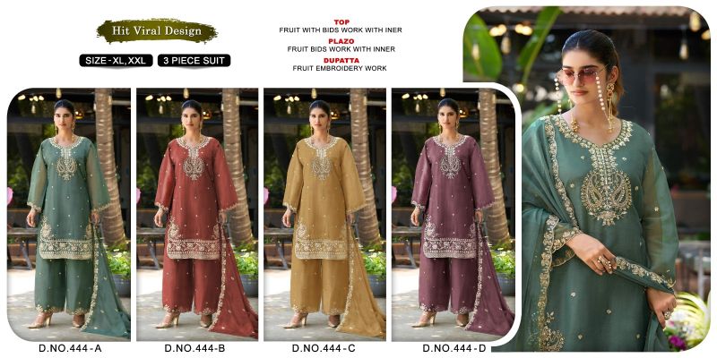 Khas 444 A To D Fandy Crush Satin Readymade Pakistani Suits 