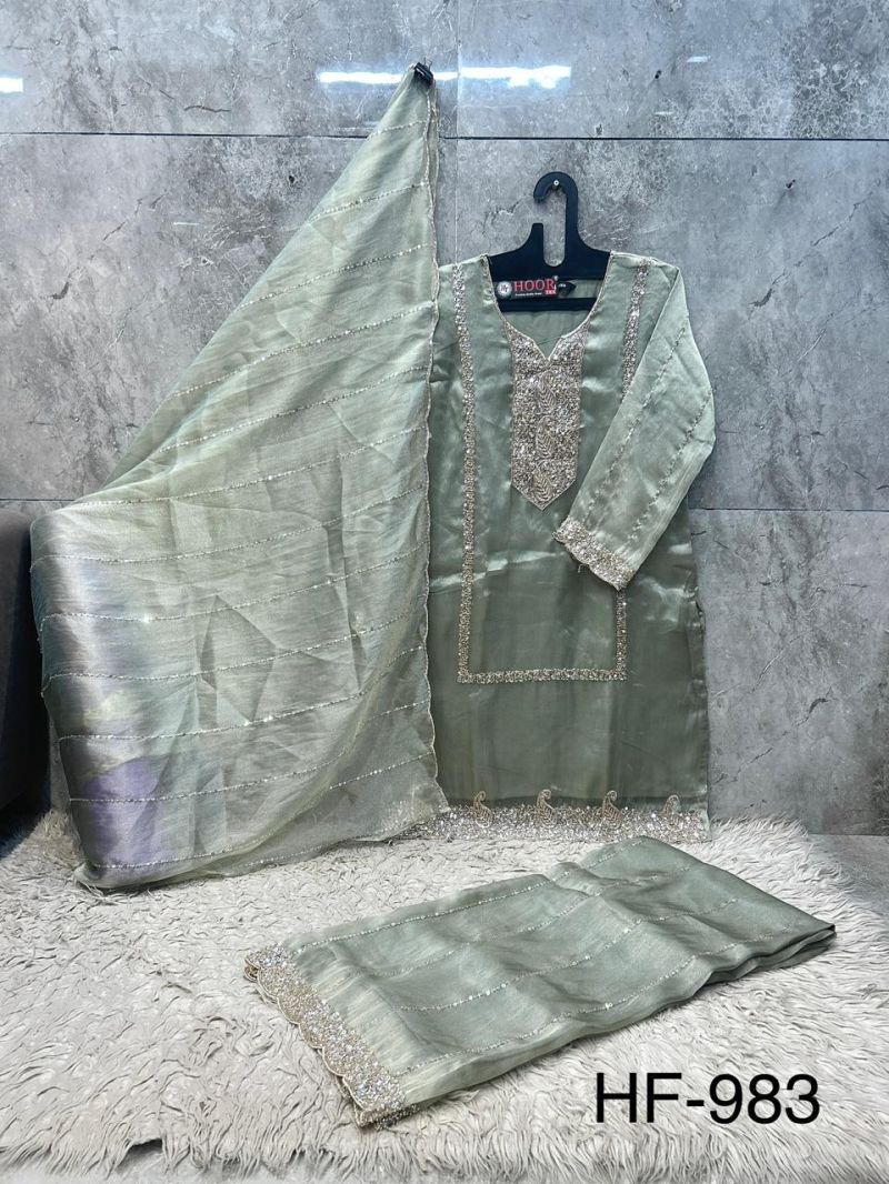Hoor Tex 983 A To C Armani Gabana Embroidery Salwar Kameez