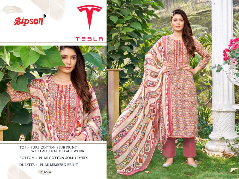 Tesla 2166 By Bipson Cotton Dress Material Catalog - The Ethnic World