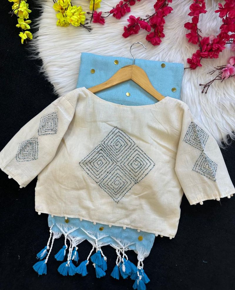 Khadi Vol 60 Khadi Cotton Saree With Cotton Embroidery Blouse