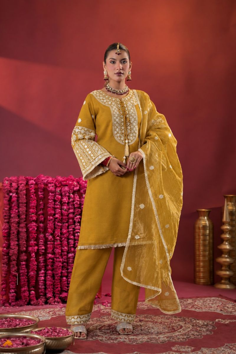 Rang Mahal By Afsana Rose Gold Crush Readymade Suits