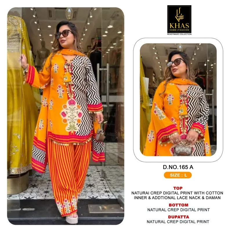 Khas 165 A To D Crepe Digital Printed Salwar Kameez