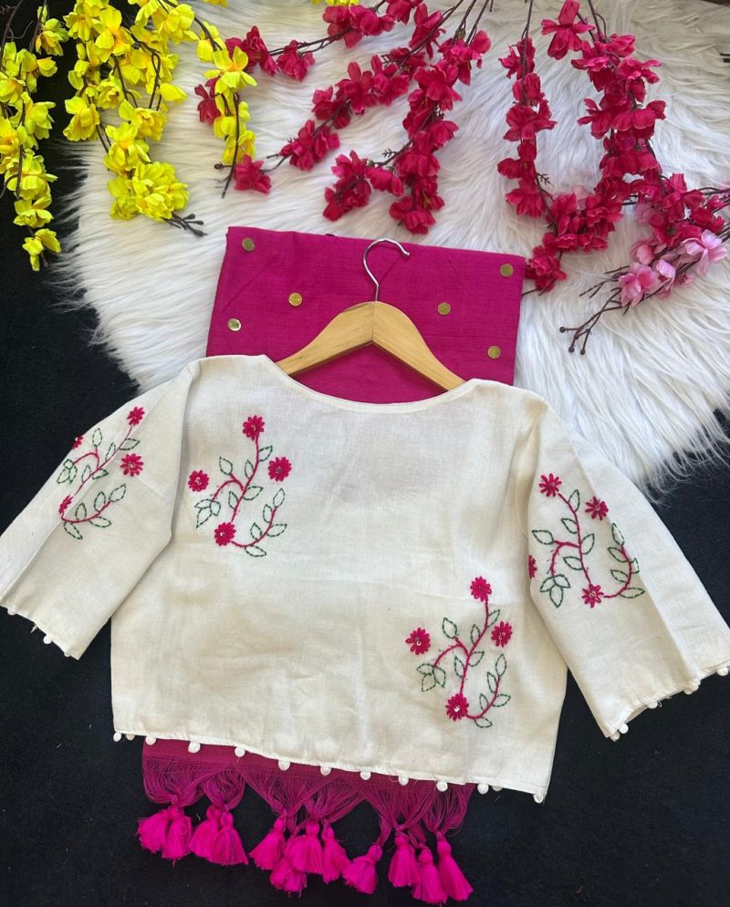 Khadi Vol 60 Khadi Cotton Saree With Cotton Embroidery Blouse