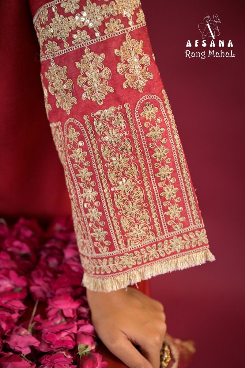 Rang Mahal By Afsana Rose Gold Crush Readymade Suits