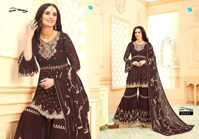 Y.C Riyasat Latest Designer FAncy Wedding Wear Blooming Georgette ...
