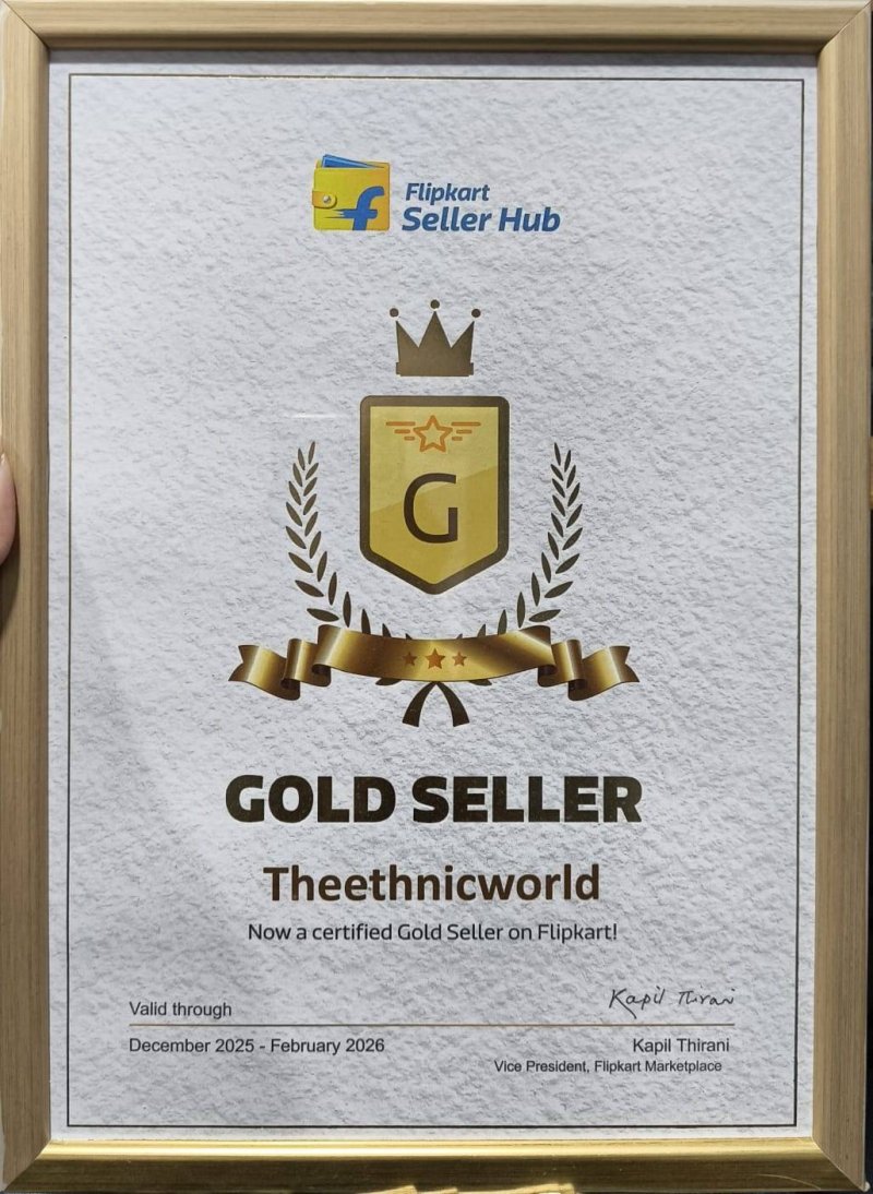 TheEthnicWorld Flipkart Gold Seller Certificate December 2025 February 2026