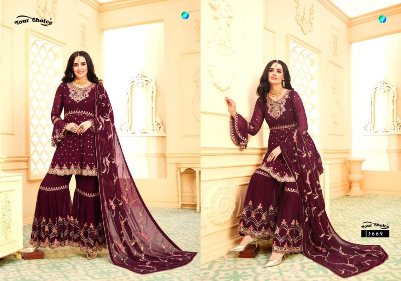 Y.C Riyasat Latest Designer FAncy Wedding Wear Blooming Georgette ...