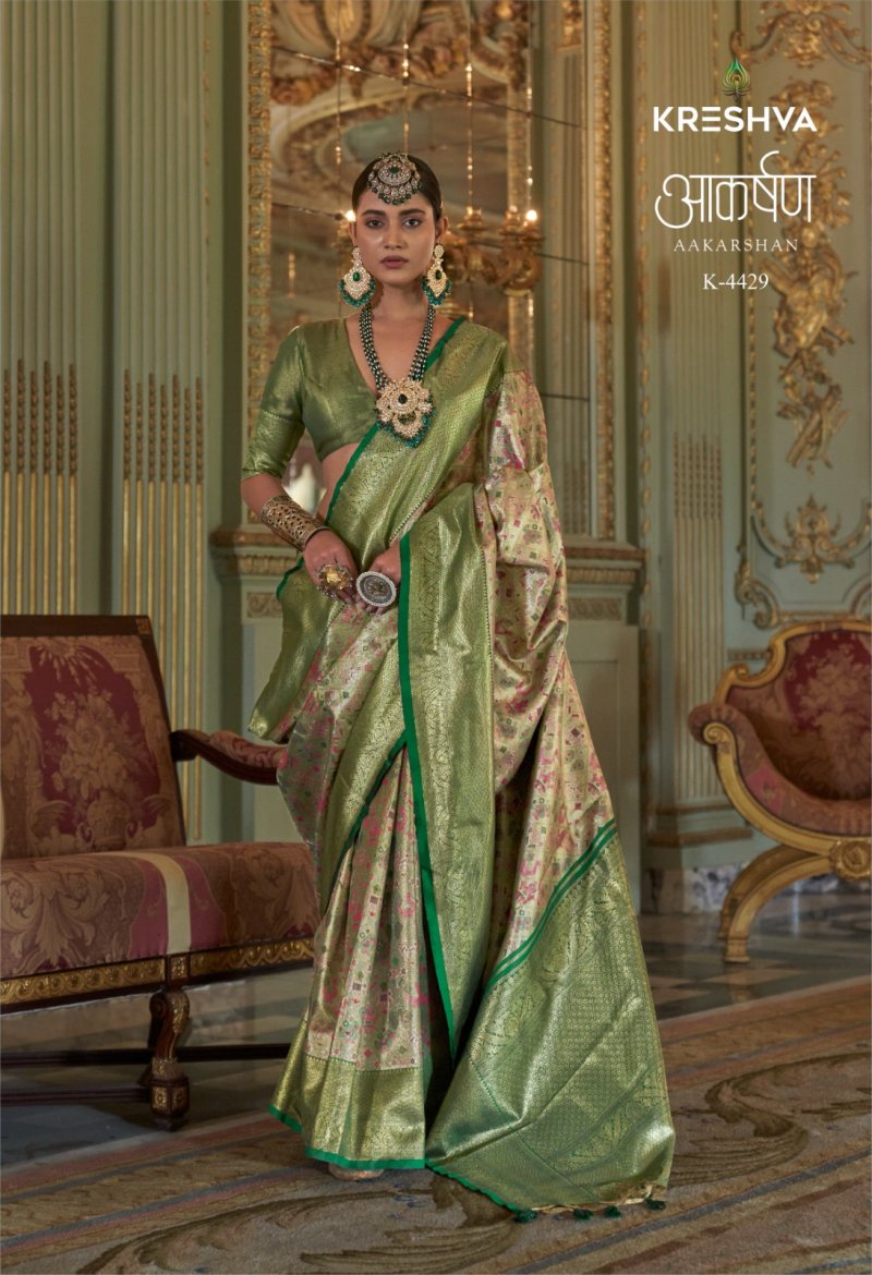 Aakarshan By Kreshva Pure PV Tissue Silk Design Saree Wholesale Price ...