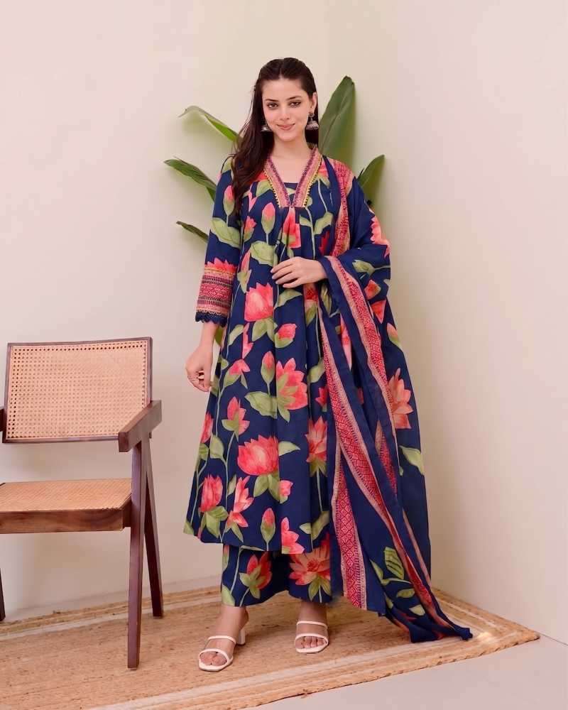Dhruvi 536 To 538 Viscose Printed Kurti With Bottom Dupatta