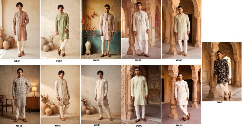 Outluk Wedding Vol 60 Silk Mens Kurta With Pajama 