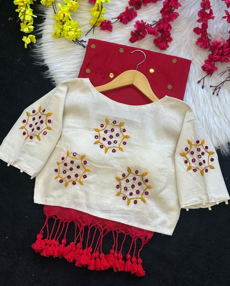 Khadi Vol 60 Khadi Cotton Saree With Cotton Embroidery Blouse
