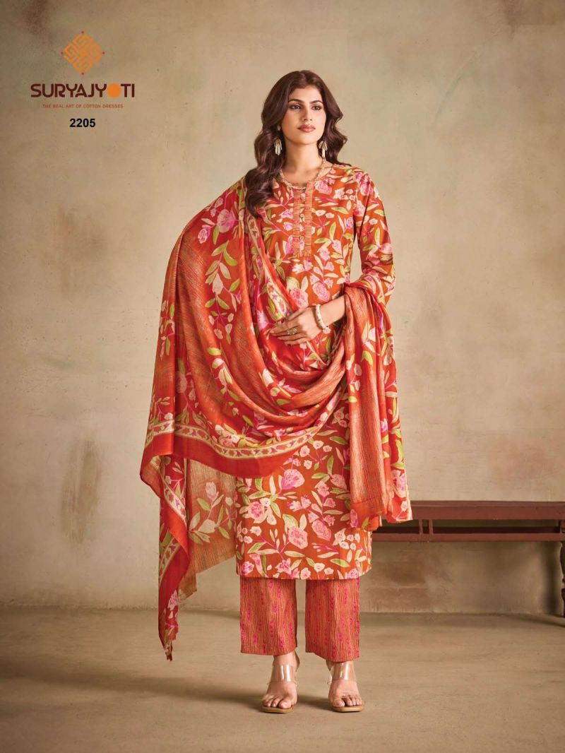 Zion Cotton Vol 22 By Suryajyoti Printed Cotton Readymade Dress