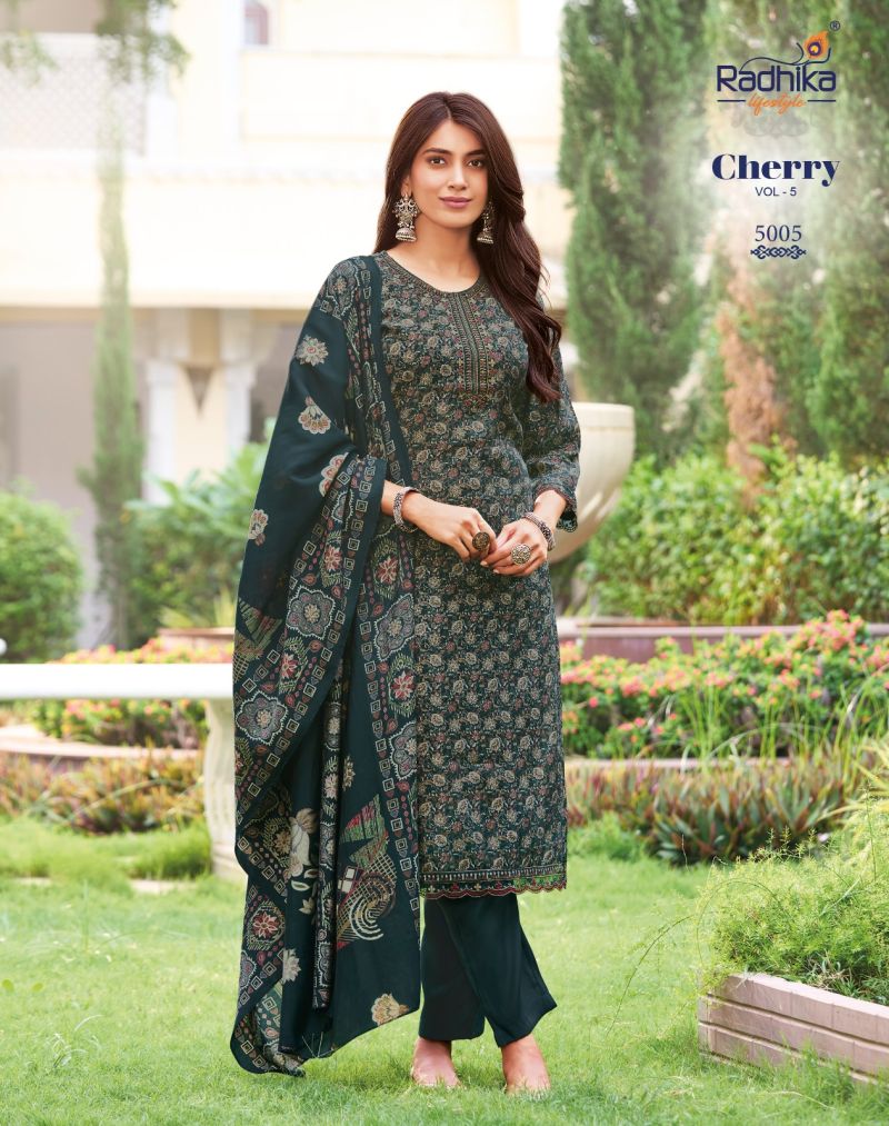 Cherry Vol 5 By Radhika Model Kurti With Bottom Dupatta 