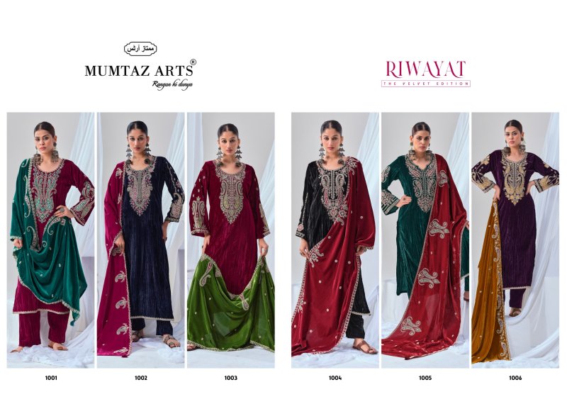 Riwayat By Mumtaz Arts Crush Velvet Designer Salwar Suits