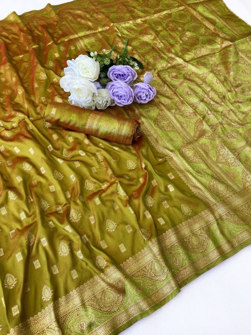 Self Elampillai Silk Rich Copper Zari Weaving Pallu Saree