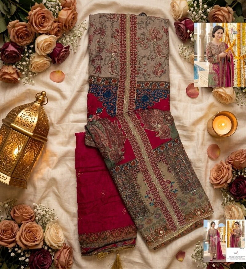 Kt 375 A To C By Shree Viscose Muslin Printed Pakistani Salwar Suits