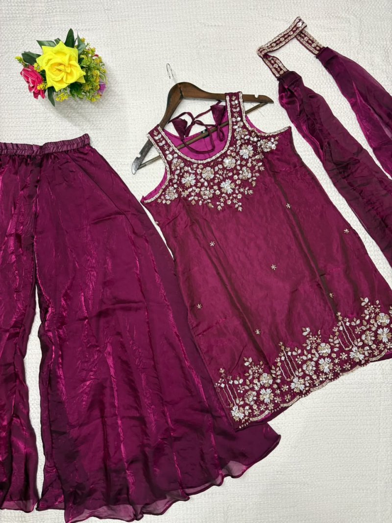 KF 2116 Kalaai Frendy Satin Embroidery Readymade Suits