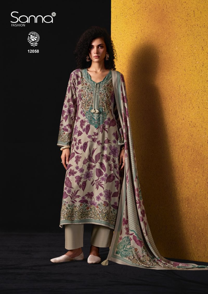 Elan By Sanna Viscose Pashmina Dress Materials