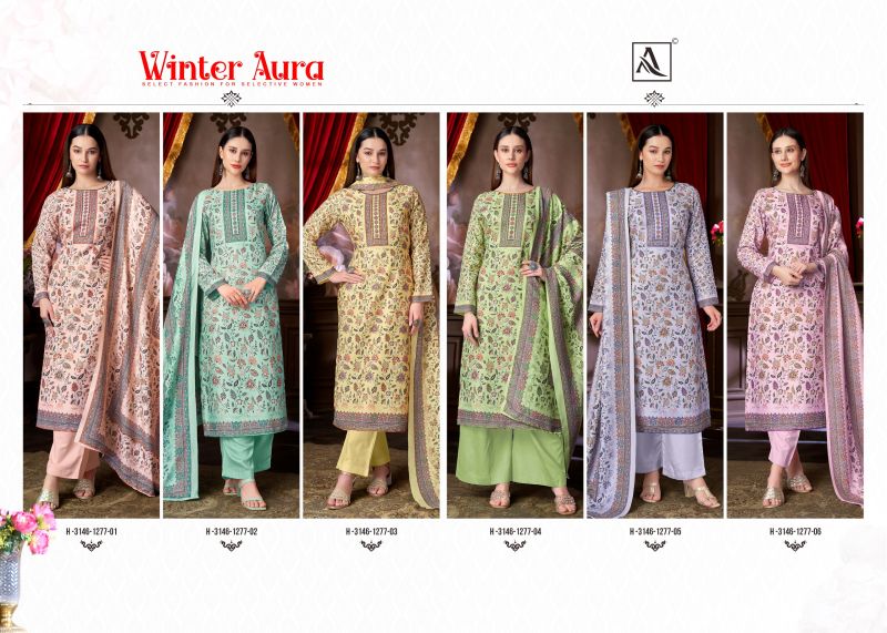 Winter Aura By Alok Viscose Pashmina Dress Material