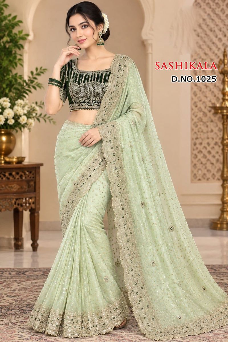 Sw Sashikala Vol 2 Moss Butti Saree 