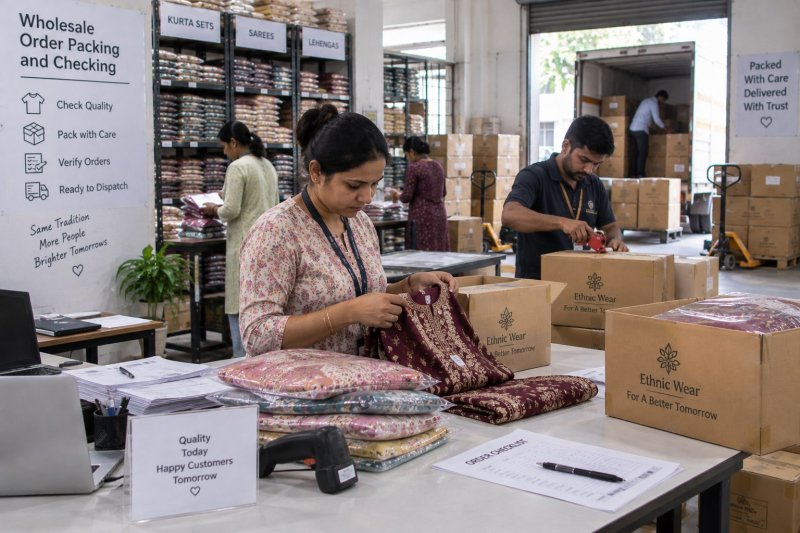 Wholesale order packing and checking