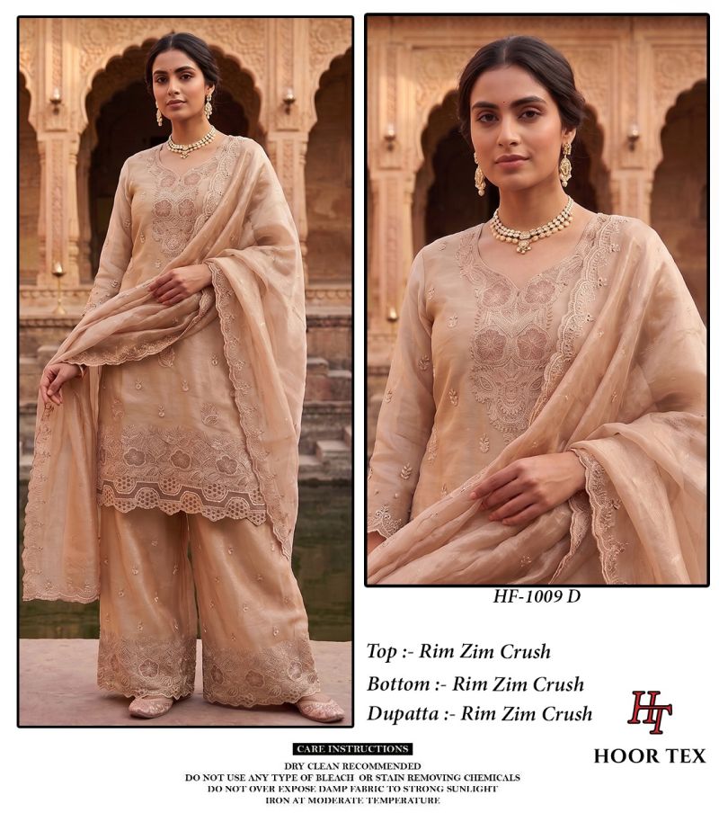 Hoor Tex 1009 A To D Rim Zim Crush Salwar Kameez