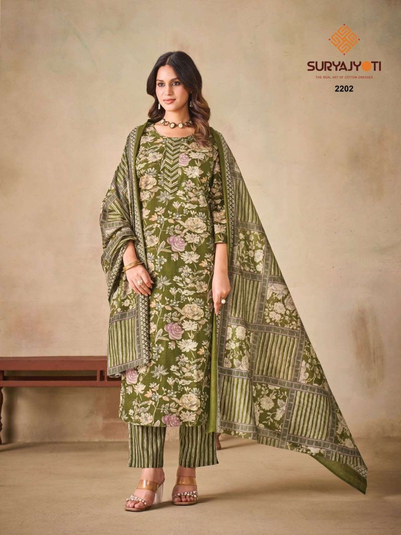 Zion Cotton Vol 22 By Suryajyoti Printed Cotton Readymade Dress