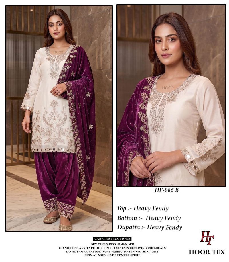 986 A To D By Hoor Tex Fandy Embroidery Salwar Kameez