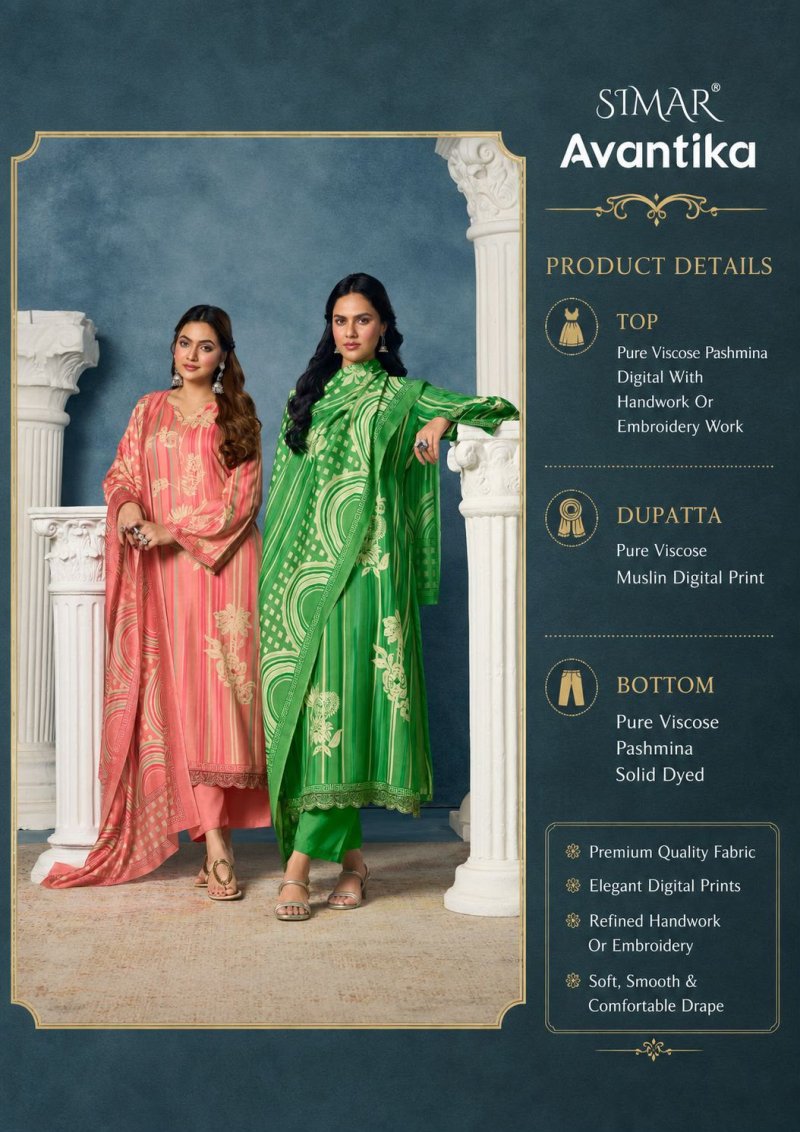 Avantika By Glossy Pashmina Viscose Dress Materials 