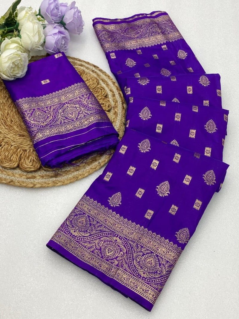 Self Elampillai Silk Rich Copper Zari Weaving Pallu Saree