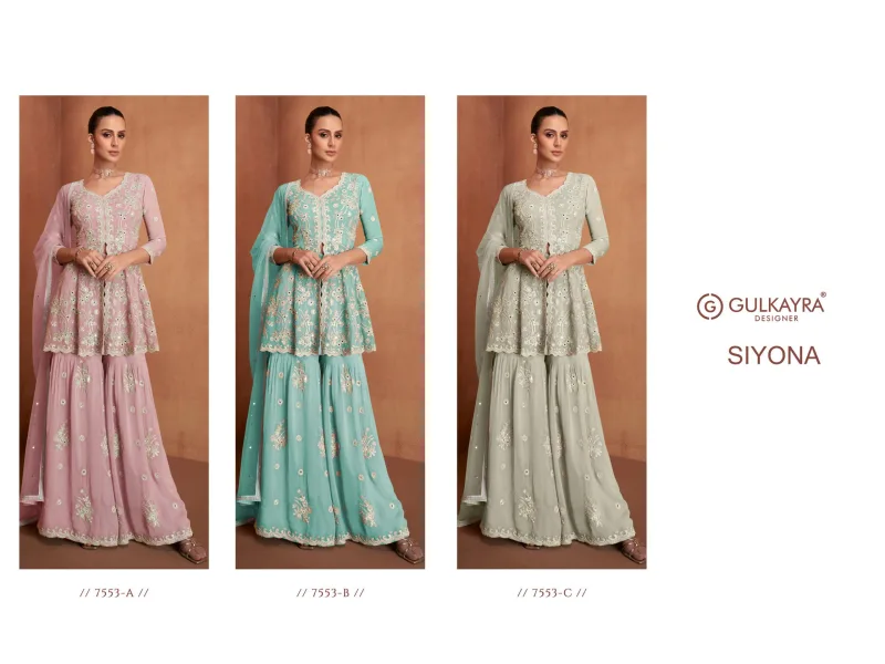 Siyona By Gulkayra Georgette With Embroidery Designer Indo Western