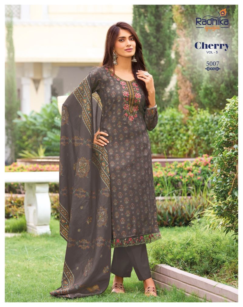 Cherry Vol 5 By Radhika Model Kurti With Bottom Dupatta 