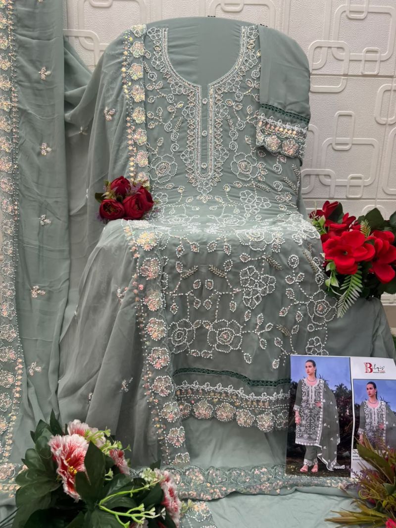 Bilqis B 160 U1 To X1 Fox Georgette Embroidery Salwar Kameez
