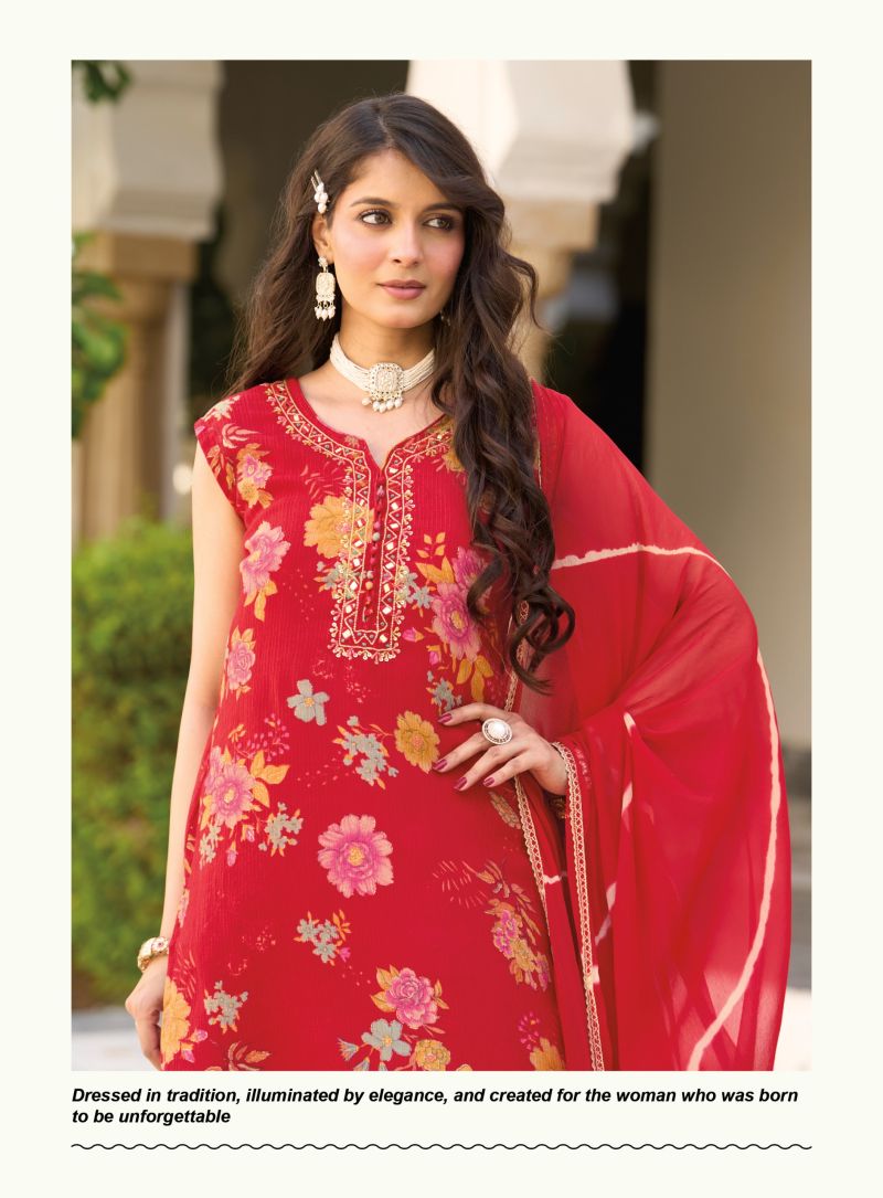 Glam Look Vol 4 By Radhika Milano Silk Kurti With Bottom Dupatta
