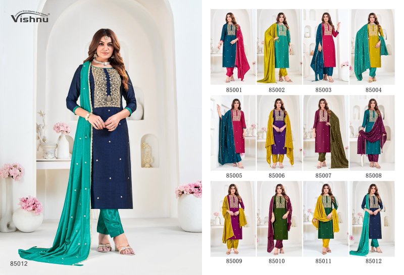 Munira By Vishnu Vichitra Silk Dress Material